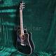 Gloss Black Acoustic Electric Guitar With Eq Mahogany Neck Rosewood Fretboard