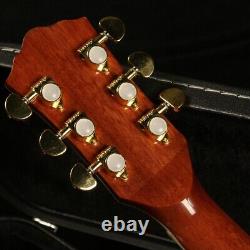 Handmade 6 Strings Electric Acoustic Guitar Abalone Inlay Flame Maple Back