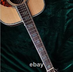Handmade D45 acoustic electric guitar 12-strings solid Spruce top with electroni