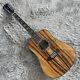 Handmade D-45 12 String Acoustic Electric Guitar All Koa Witheq Real Abalone Inlay