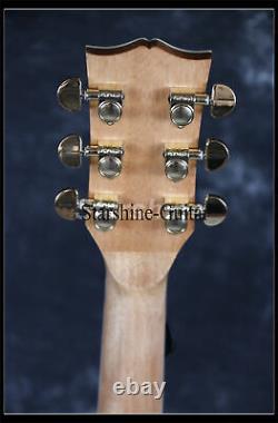 High Quality Acoustic Electric Guitar Solid Spruce Top Gold Hardware with EQ