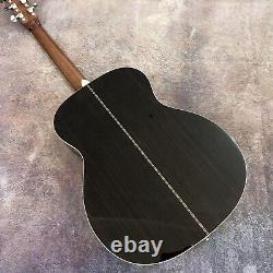 High-end yellow Custom acoustic electric guitar 20frets Fast Shipping In stock