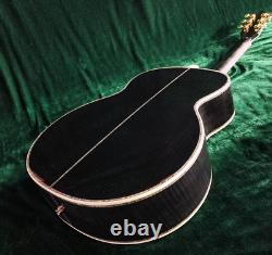 Hollow Body 43In Jumbo Electric Acoustic Guitar Solid Spruce Top Maple with EQ
