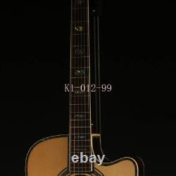Hot Sales D45 Acoustic Solid Spruce Top Electric Guitar Fretboard Abalone Inlay