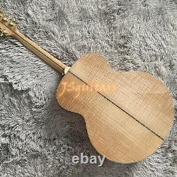 J200 Electric Acoustic Guitar Natural Solid Spruce Top 6 String Fast Ship