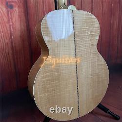 J200 Electric Acoustic Guitar Natural Solid Spruce Top 6 String Fast Ship