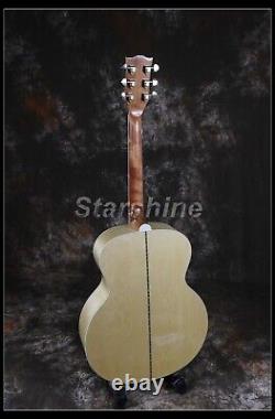 Jumbo 6 String Nature Hollow Body Electric Acoustic Guitar Rosewood Fretboard