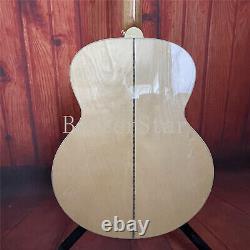 Natural 12 String Acoustic Electric Guitar Special Inlay Hollow Body Chrome Part