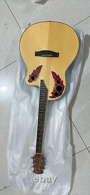 New 39# Acoustic Electric Guitar Grape On The Top In Natural 240430