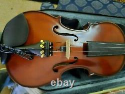New 4/4 Full Size Flamed Concert Acoustic/electric Violin/fiddle-german