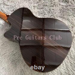 New Acoustic Electric Guitar Good Sound Spruce Real Abalone Inlay Back Rosewood