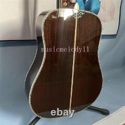 New D-45 Acoustic Electric Guitar Solid Sequoia Top Fretboard Real Abalone Inlay