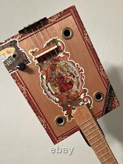 REDUCED! CIGAR BOX UKULELE ACOUSTIC/ELECTRIC. 4 STRINGS. My Father Cigar Box