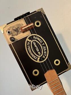 REDUCED PRICE! Cigar Box Ukulele. Acoustic/Electric. 4 String Romeo Y Julieta