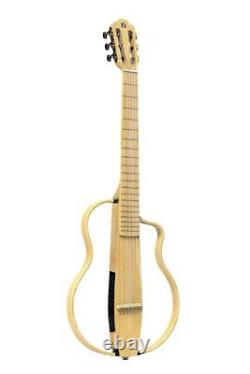 Silent Electric Acoustic Guitar Natasha NBSG Nylon String N Bamboo Smart Natural
