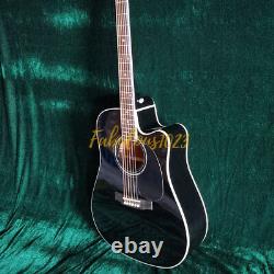 Starshine Cut Away Acoustic-Electric Guitar, Black Color, Spruce Body, Maple Neck