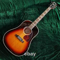 Sunburst Color Acoustic Electric Guitar Mahogany Back&Side Solid Spruce Top