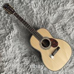 Top Quality Hollow Body Acoustic Electric Guitar OM42 solid Spruce top with EQ