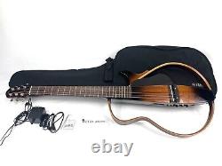 YAMAHA SLG200S TBS Silent Acoustic Guitar Steel Strings Brown Tested From JAPAN