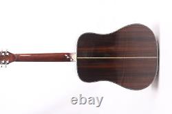 ZUWEI 12 String 1 Electric Acoustic Guitar Solid Spruce Top Real Abalone Inlay