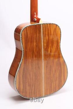ZUWEI Full Koa 12 String Electric Acoustic Guitar Solid Top With EQ EQ