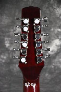 41 12 Cordes Guitare Acoustique Électrique Blanc Plaque de Garde Touche en Palissandre Rouge