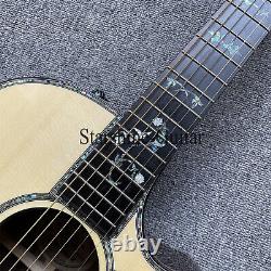 Guitare acoustique STARSHINE 916 avec incrustation d'abalone, touche en ébène et micros électroniques.