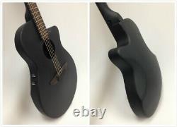 Guitare acoustique/classique légère 38 Haze 836CEQMBK à dos rond, EQ, noire