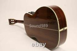 Guitare acoustique électrique 00042 avec table en épicéa, sillet et chevalet en os, incrustations en nacre et égaliseur