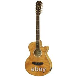 Guitare acoustique électrique 12 cordes ARIA FET-DLX / 12 LVS Light Vintage Sunburst