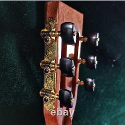Guitare acoustique-électrique faite à la main 00045 avec EQ, table en épicéa massif et incrustations en abalone.