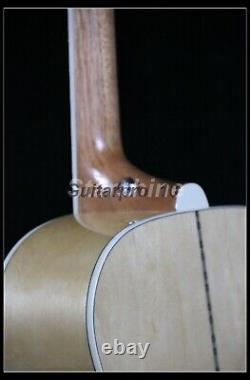 Guitare acoustique électrique naturelle à 12 cordes, creux, avec touche en palissandre et table en épicéa massif.
