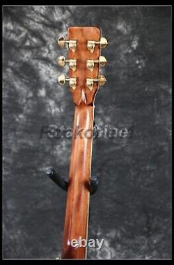 Guitare acoustique électrique sur mesure en épicéa massif avec touche en palissandre à 6 cordes