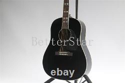 Guitare électrique acoustique noire à corps creux à 6 cordes avec touche en palissandre - Livraison rapide