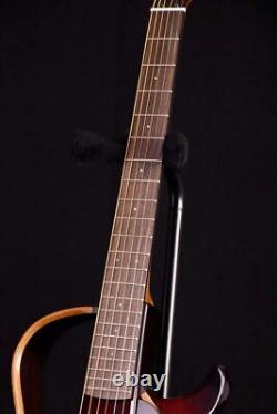 Guitare électrique acoustique silencieuse Yamaha SLG200S CRB avec cordes en acier et étui souple neuf
