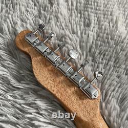 Guitare électrique semi-creuse TL acoustique à 6 cordes avec touche en palissandre et corps naturel.