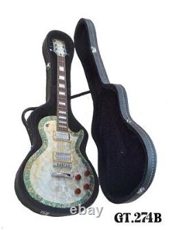 Guitare électrique solide 6 cordes avec incrustations de nacre, vraie nacre blanche, faite à la main GT274B