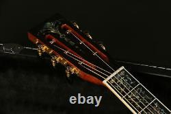 Guitare électro-acoustique 00045 avec table en épicéa massif, touche en ébène, fabriquée à la main