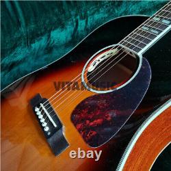 Guitare électro-acoustique 6 cordes Starshine J45 couleur Sunburst en placage d'épinette