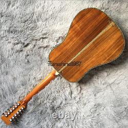 Guitare électro-acoustique Custom Shop 12 cordes en Koa avec matériel chromé et livraison gratuite