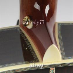 Guitare électro-acoustique Factory OM42 avec table massive en épicéa et incrustations de nacre sur la touche