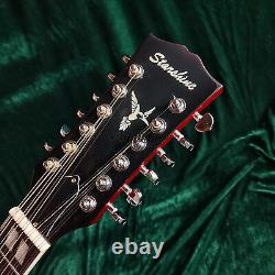 Guitare électro-acoustique Hummingbird D-Type à 12 cordes de 41 pouces avec table en épicéa massif