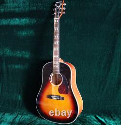 Guitare électro-acoustique J45 en épicéa massif couleur Sunburst, guitare acoustique