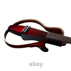 Guitare électro-acoustique Yamaha Silent à cordes en acier modèle SLG200S CRB avec housse de transport