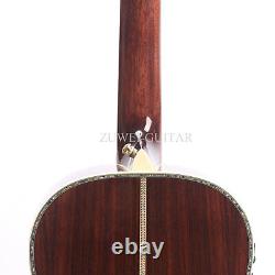 Guitare électro-acoustique ZUWEI 00045 avec table en épicéa massif incrustations en nacre et EQ