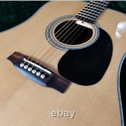 Guitare électro-acoustique avec EQ, joint vertébral en épicéa massif en queue d'aronde.