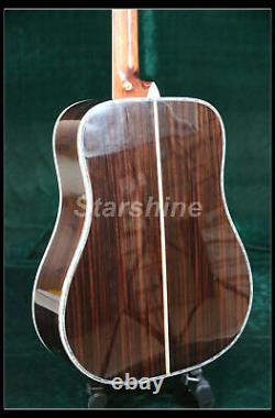 Guitare électro-acoustique couleur naturelle avec table en épicéa massif et finition brillante 6 cordes