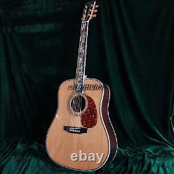 Guitare électro-acoustique modèle D de 41 pouces avec touche en ébène et table en bois d'épicéa rouge