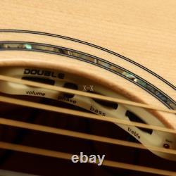 Guitares acoustiques-électriques à 6 cordes couleur naturelle placage d'érable flammé