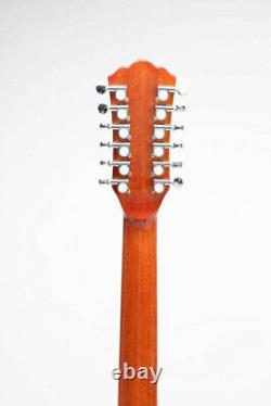 Guitares électriques acoustiques Zuwei 12 cordes en koa avec EQ et housse incluses